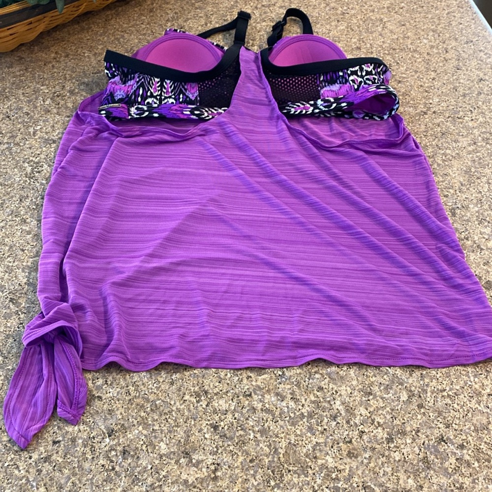 ZeroXPosur Swim Top L (12) Tankini Top - Picture 8 of 17